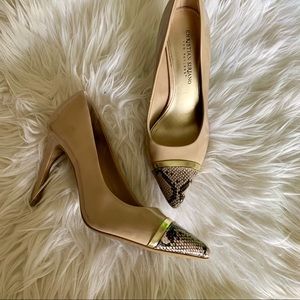 SALE 🔥 Nude Python Heels
